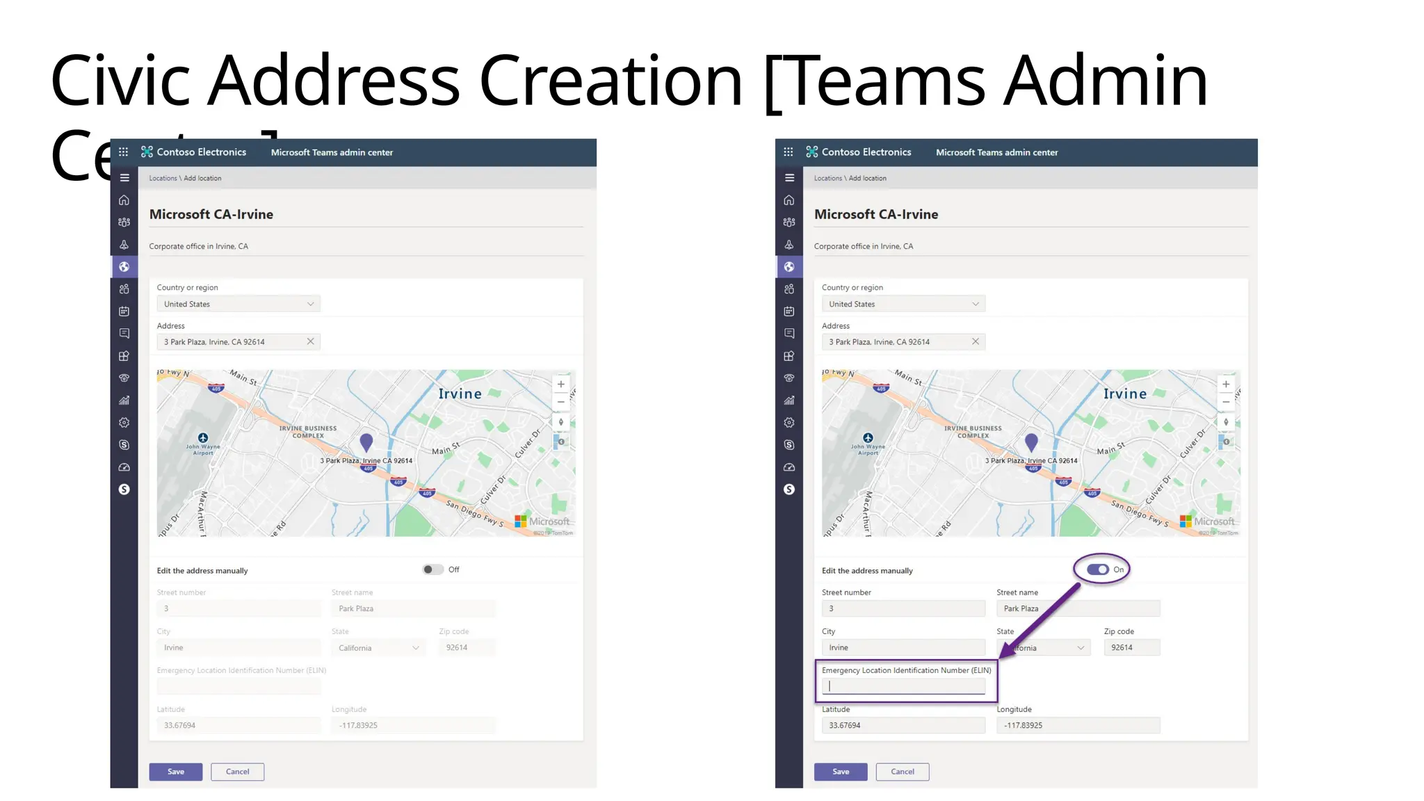 Civic Address Creation [Teams Admin
Center]
 