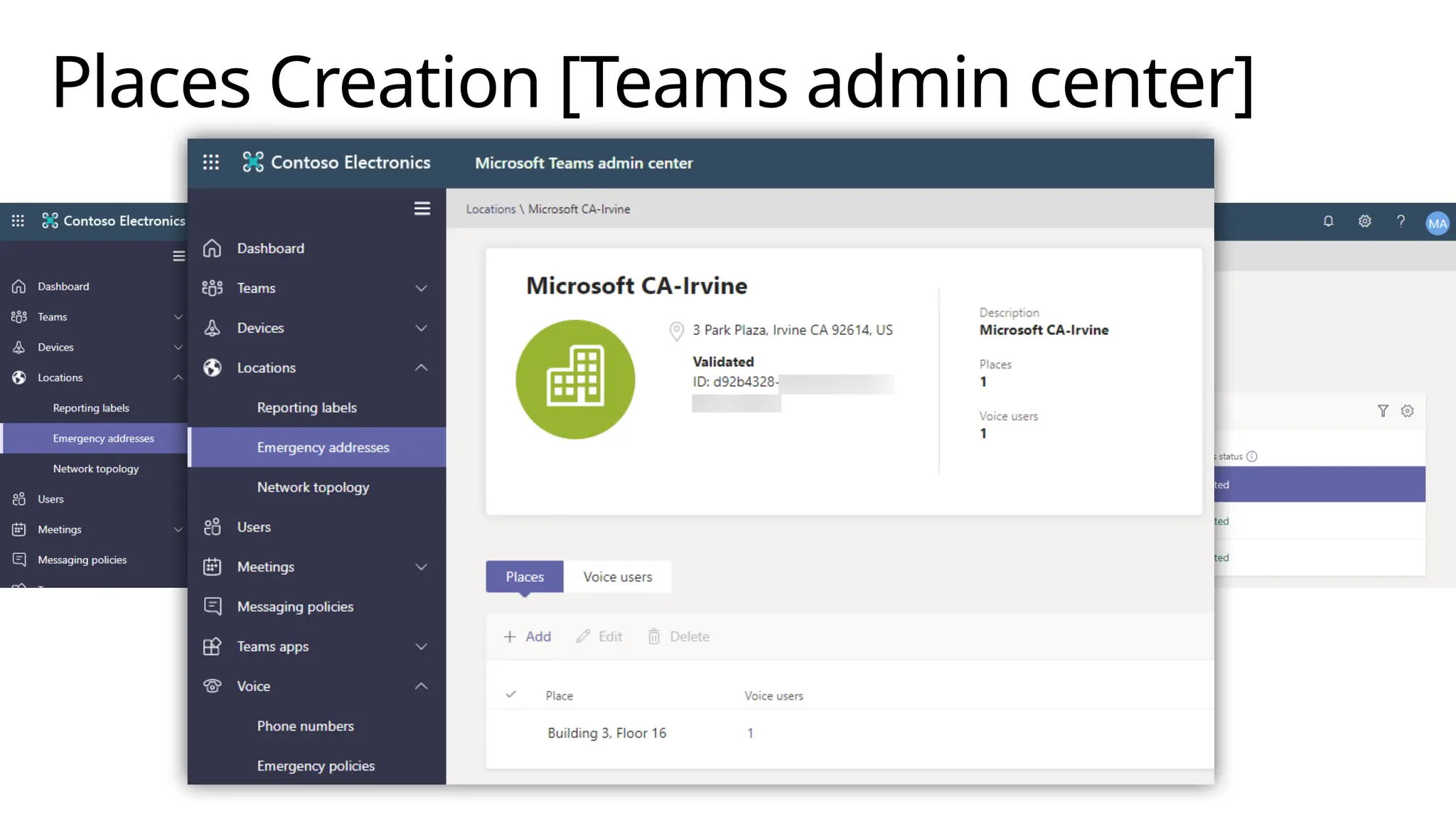 Places Creation [Teams admin center]
 