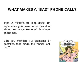 Phone call etiquette and success by Mario Kanaan | PPTX