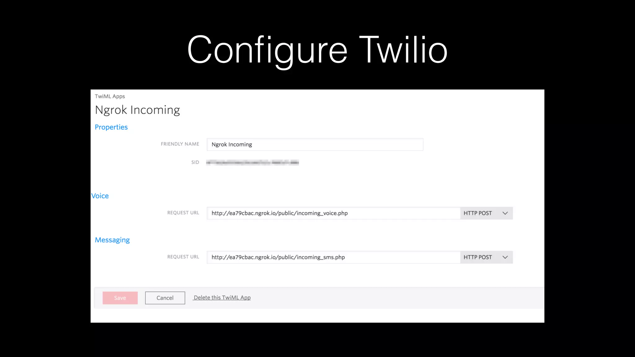 Conﬁgure Twilio
 
