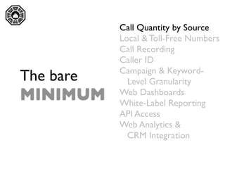 Call tracking white label