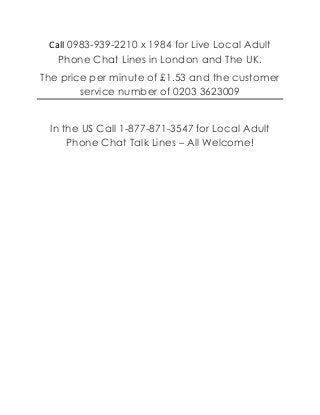 Phone chat lines