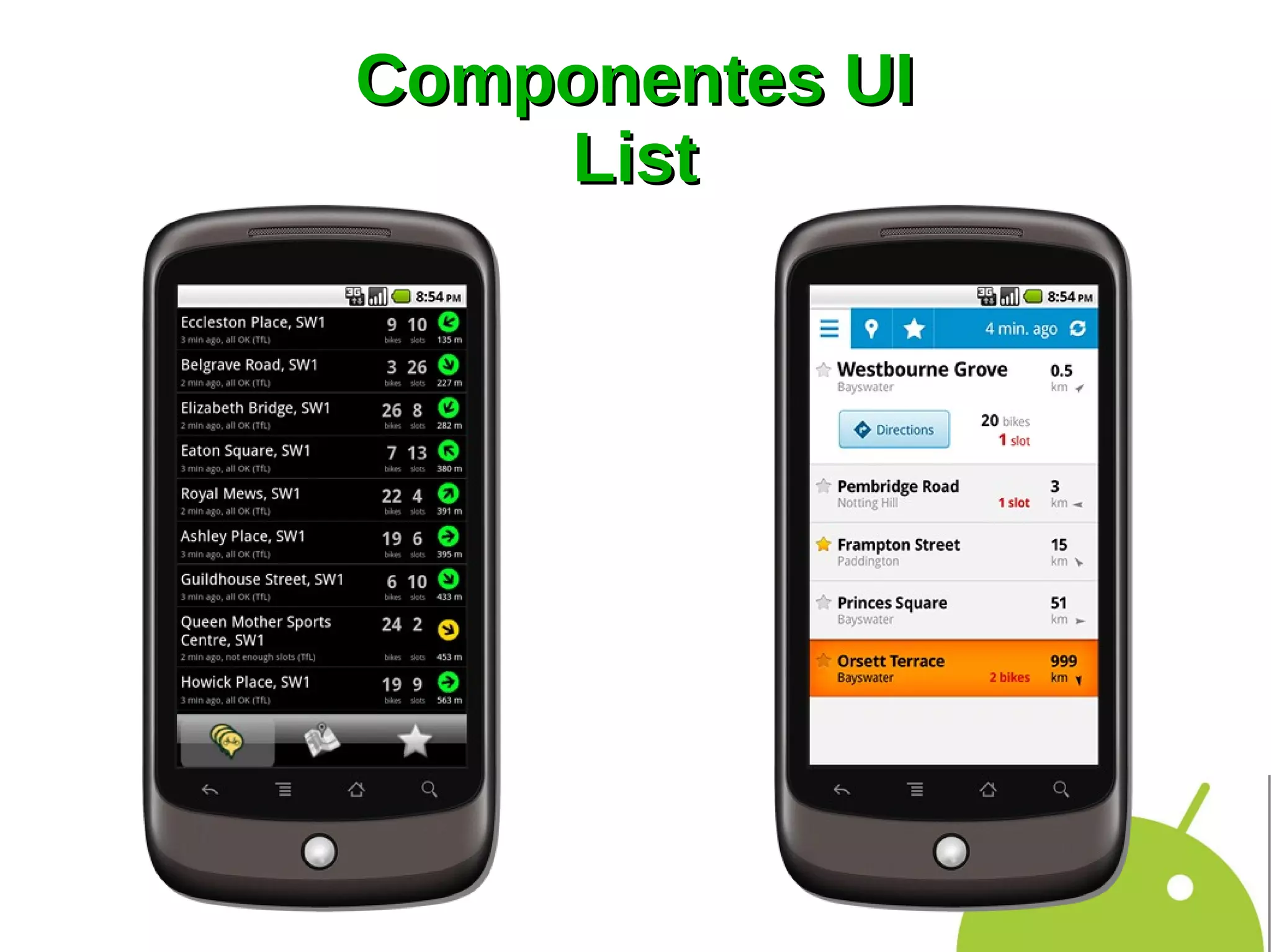 Componentes UI
    List
 