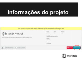 Informações do projeto
 