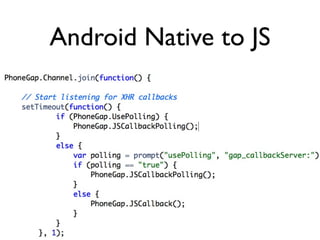 Android Native to JS
 