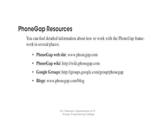 Dr.T.Abirami, Department of IT ,
Kongu Engineering College
 