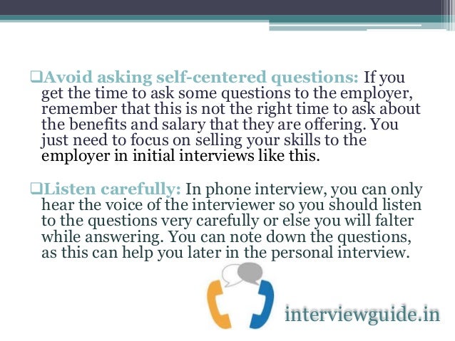 questions to ask on a phone interview