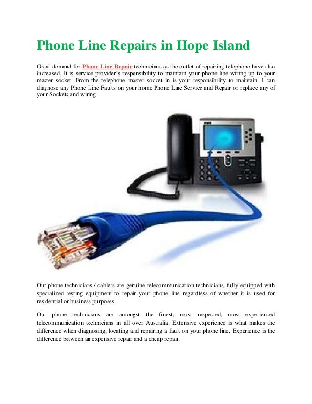Phone line repairs in hope island