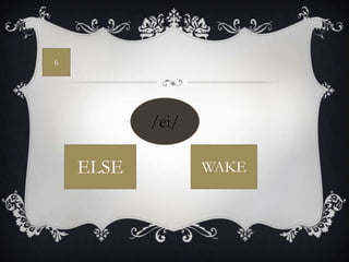 6




           /ei/

    ELSE          WAKE
 