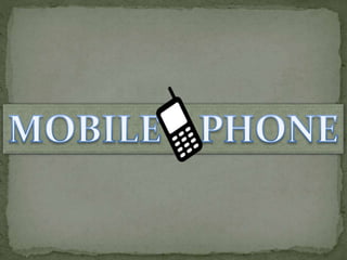 Best Presentation of Mobile Phone