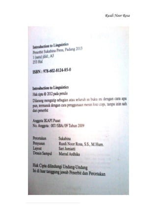 Rusdi Noor Rosa
34 | Introduction to Linguistics
 