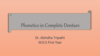 Dr. Abhidha Tripathi
M.D.S First Year
 