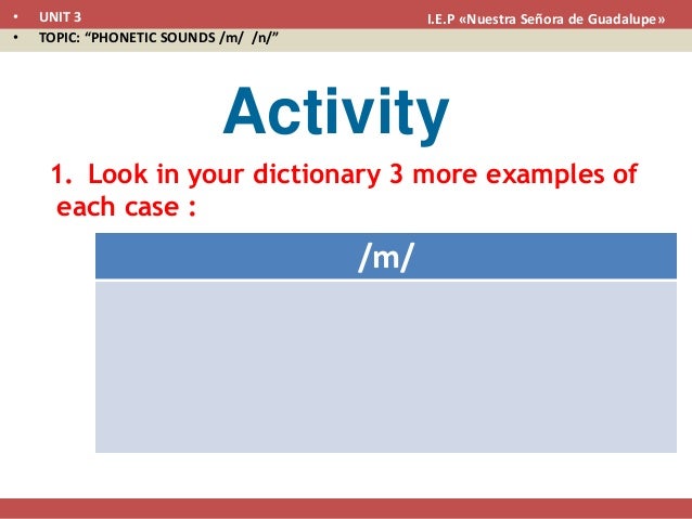 n sound phonetic m Phonetic sounds n n sound phonetic m Phonetic sounds n