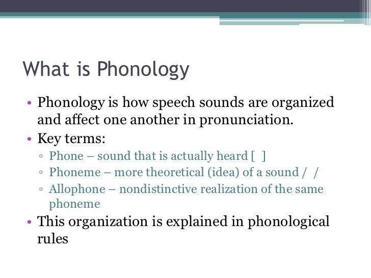 & phonology