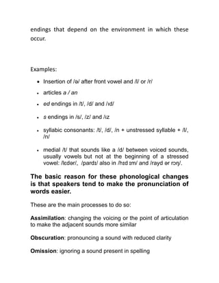 Phonetics summary | PDF