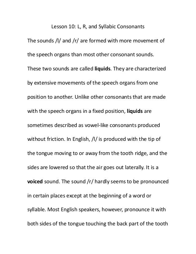 Phonetics Summary