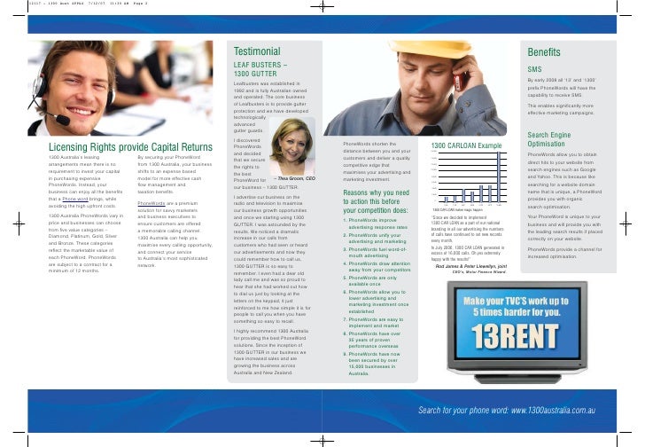 Phonewords From 1300 Australia