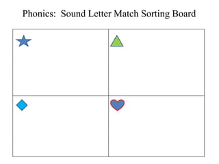 Phonics: Sound Letter Match Sorting Board

 