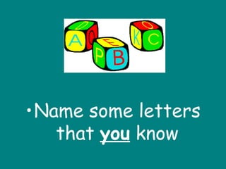 Know Letters Phonics | PPT