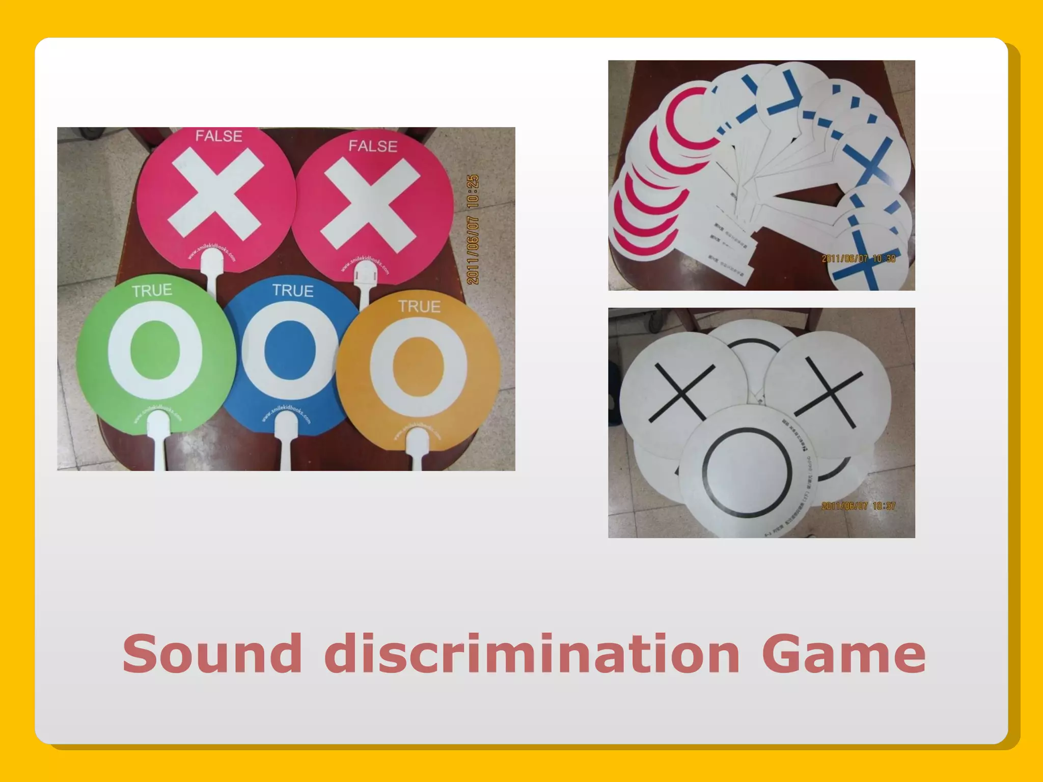 Sound discrimination Game 