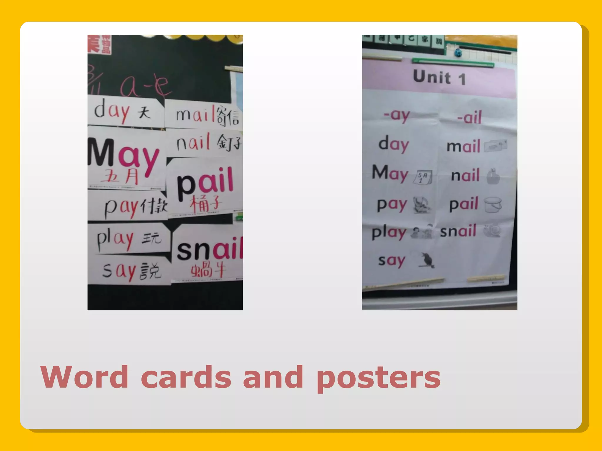 Word cards and posters 