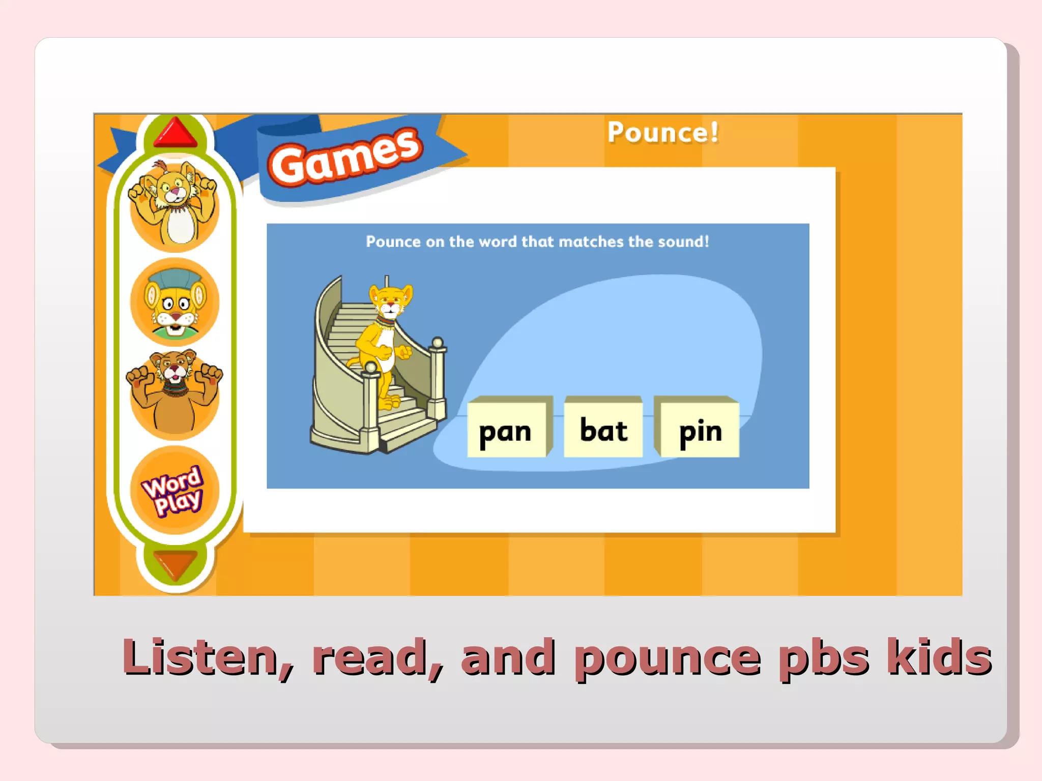 Listen, read, and pounce pbs kids 