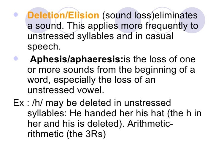 Phonological processes