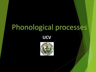 Phonological processes
UCV
 