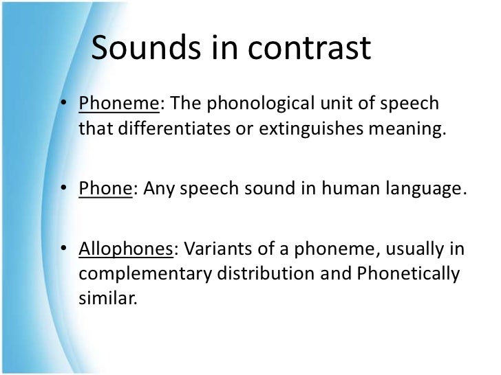 phonetic variation Phonology