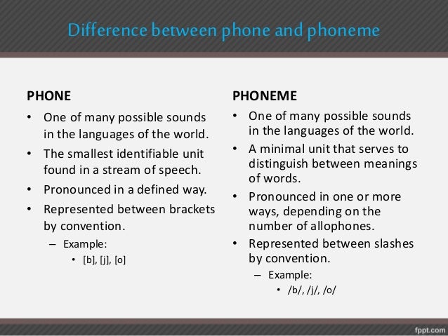 phonetics o phonology Phonology