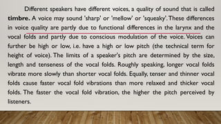 Comprehensive Overview of Phonology and Speech Production Systems | PPTX