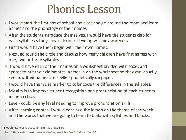Mini Lessons on Phonology