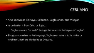 Phonology of cebuano (vowels) | PPTX