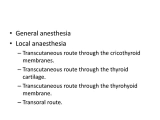 Transcricothyroid Injection Phonosurgery | PPTX
