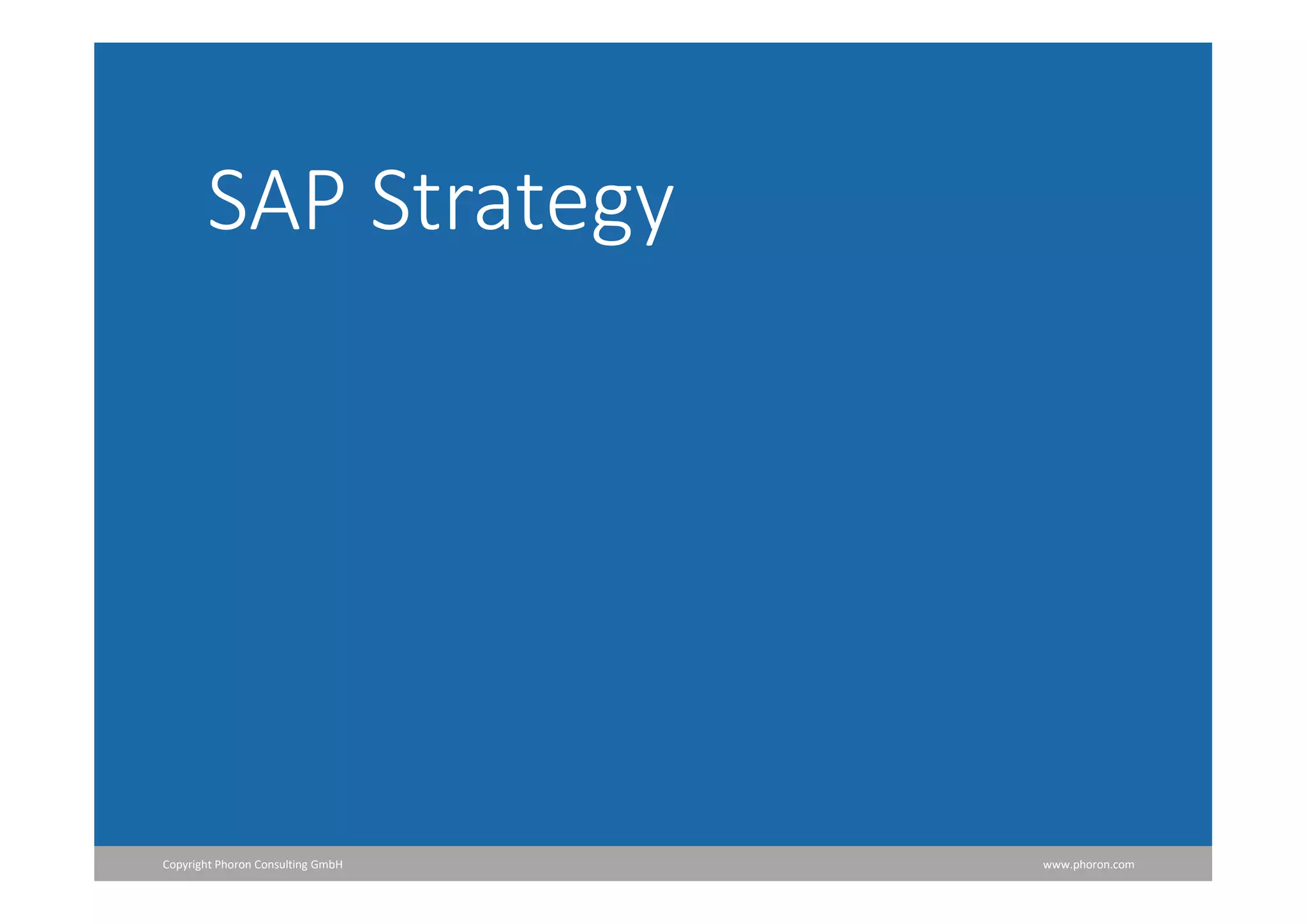 Copyright Phoron Consulting GmbH www.phoron.com
SAP Strategy
 