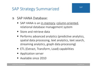 SAP Strategy - A Perspective for Products and Solutions | PDF