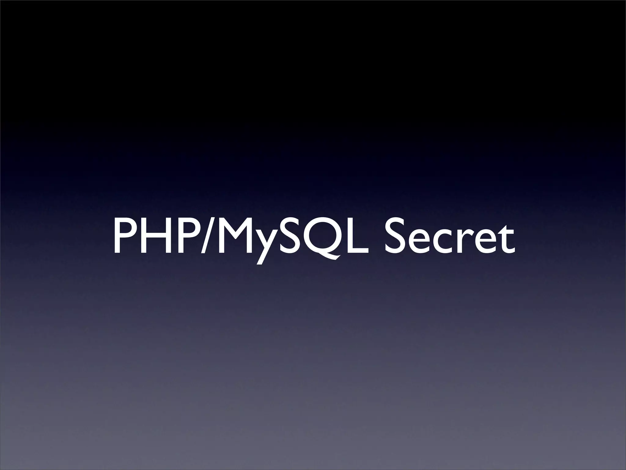Phorum MySQL tricks