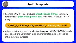 PHOSPHATIC FERTILIZERS - BEHAVIOR IN SOILS AND MANAGEMENT.pptx