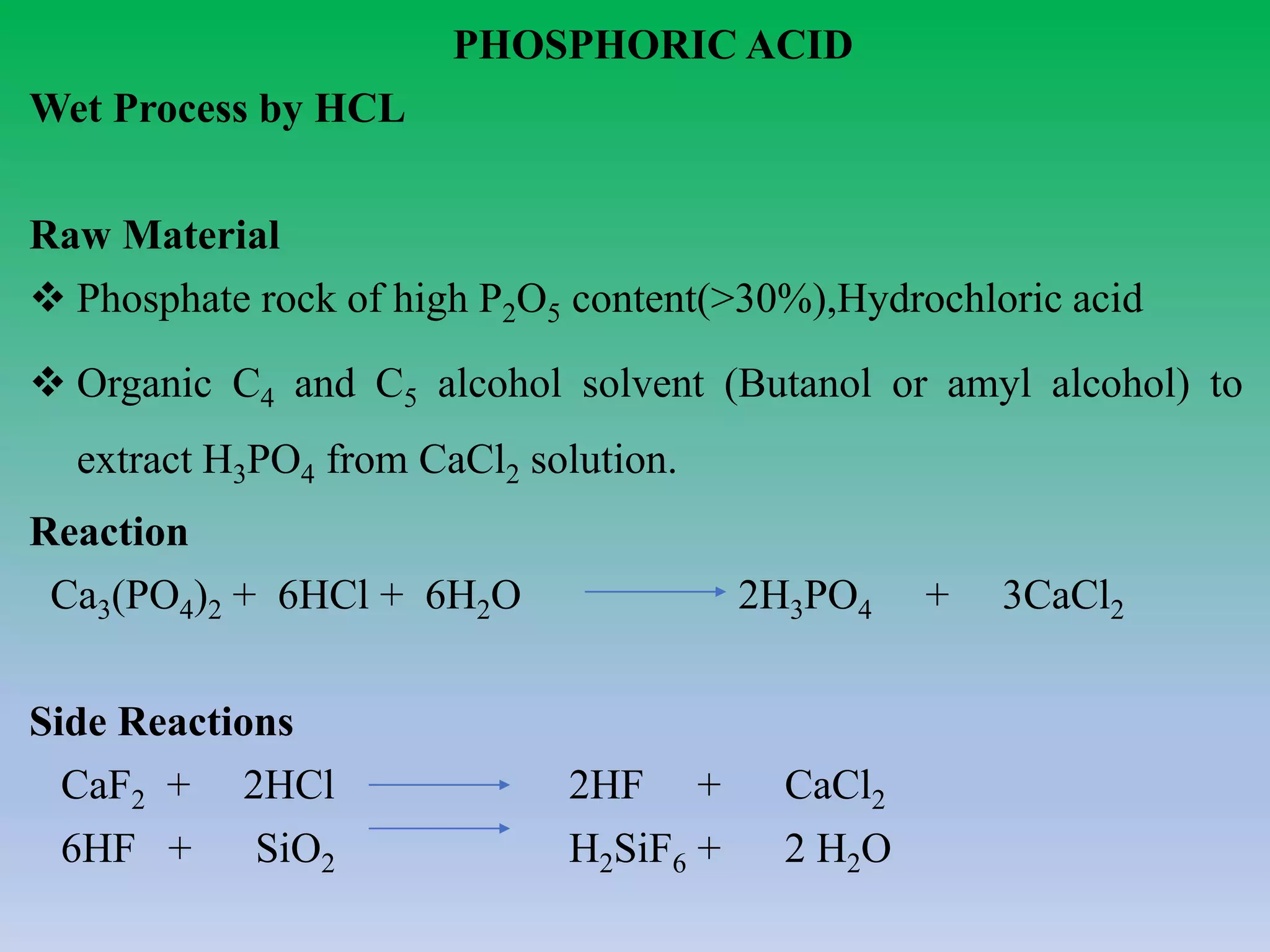 Phosphoric acid by HCl | PPTX