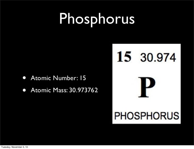 phosphorus phosphorus atomic mass