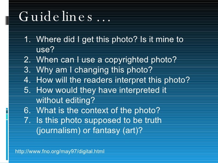 Phot Editing Code of Ethics