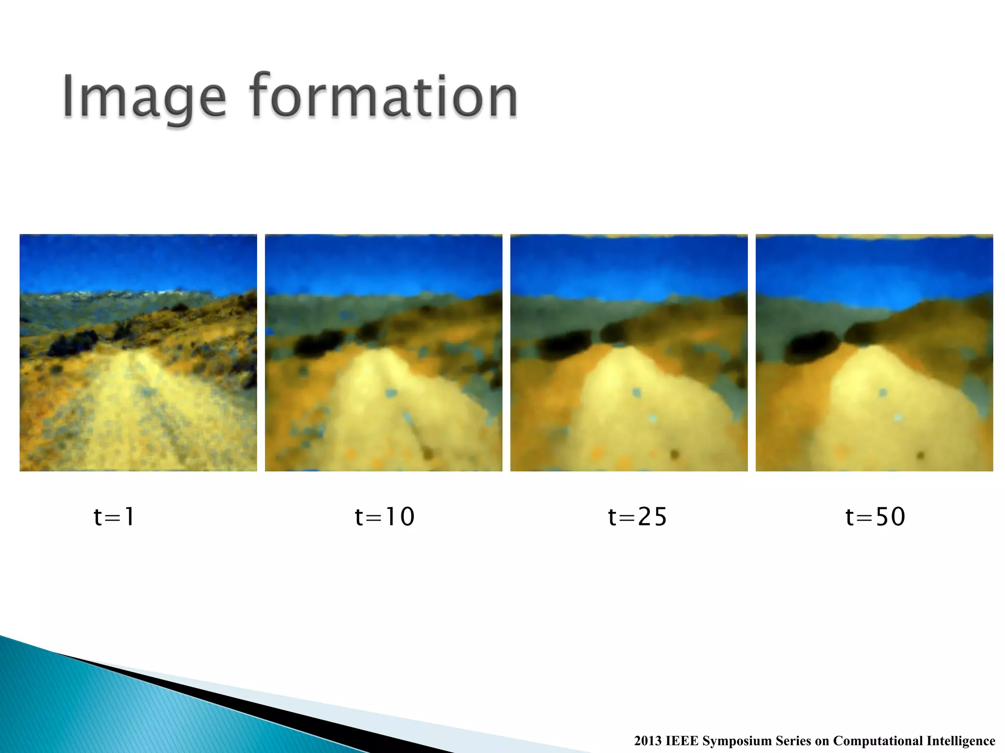 2013 IEEE Symposium Series on Computational Intelligence
t=1 t=10 t=25 t=50
 