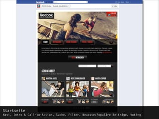 Startseite  
Navi, Intro & Call-to-Action, Suche, Filter, Neueste/Populäre Beiträge, Voting

 