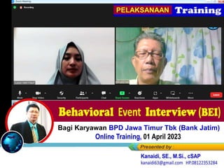 Bagi Karyawan BPD Jawa Timur Tbk (Bank Jatim)
Online Training, 01 April 2023
 