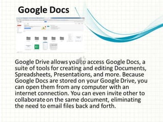 Google Drive Features Presentation