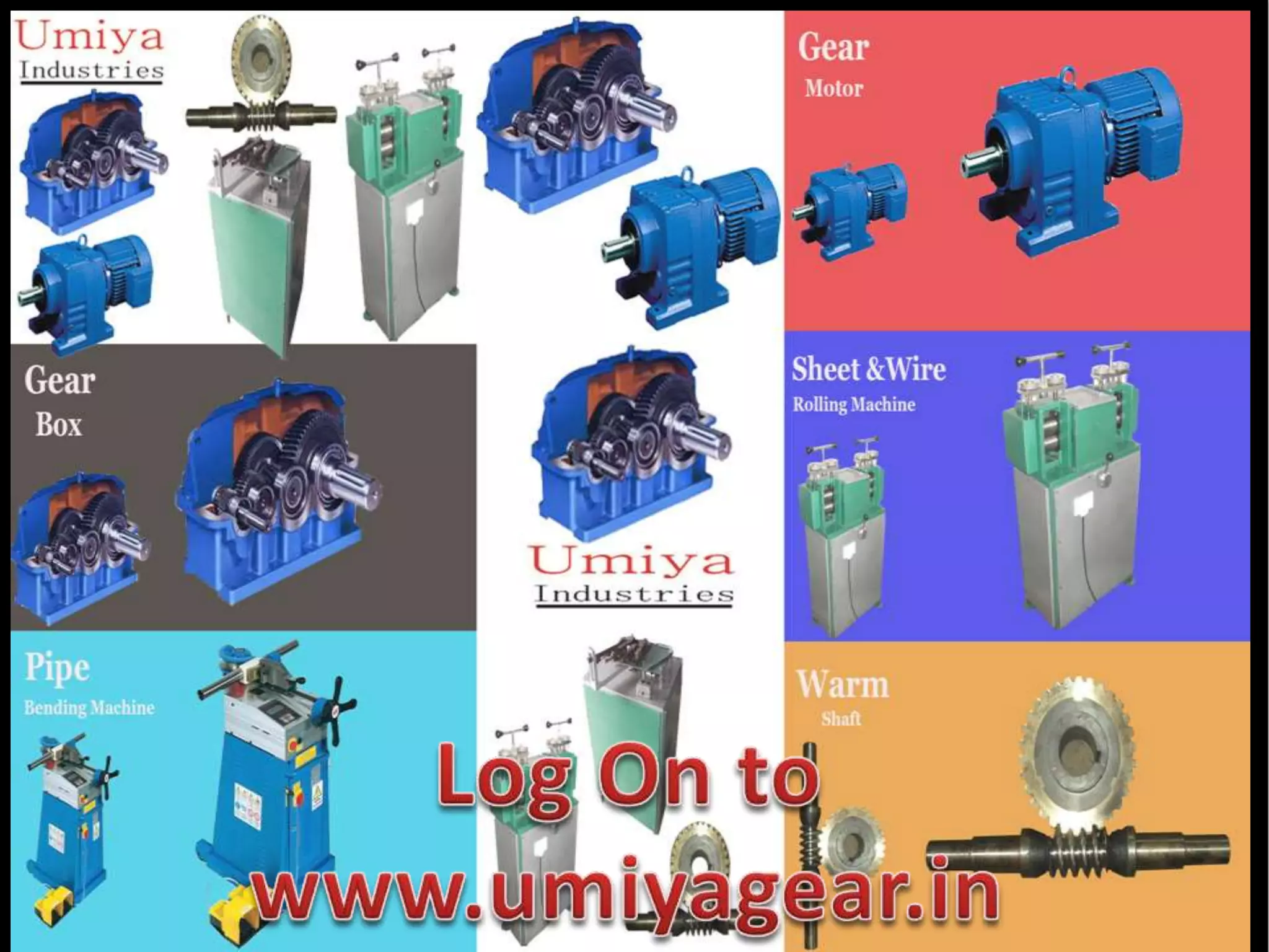 Umiya Industries Worm Reduction Gear Box Pipe Bending Sheet