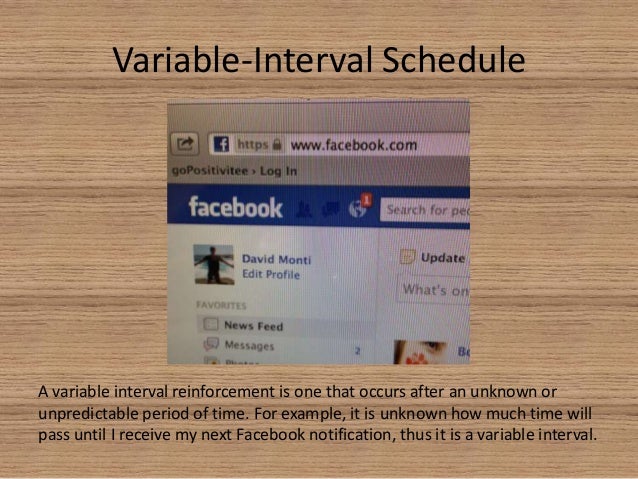 What is a variable interval schedule?