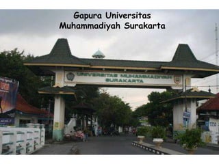 Gapura Universitas
Muhammadiyah Surakarta
 