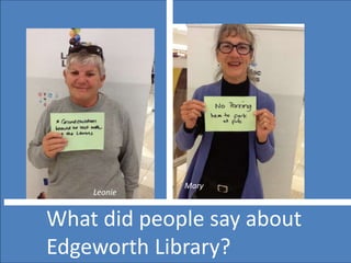 Photobooth for Belmont and Edgeworth Libraries | PPTX