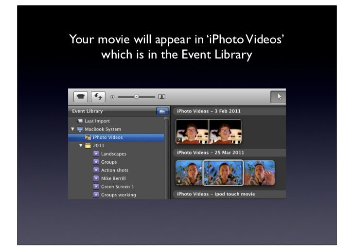 Photo booth to iMovie